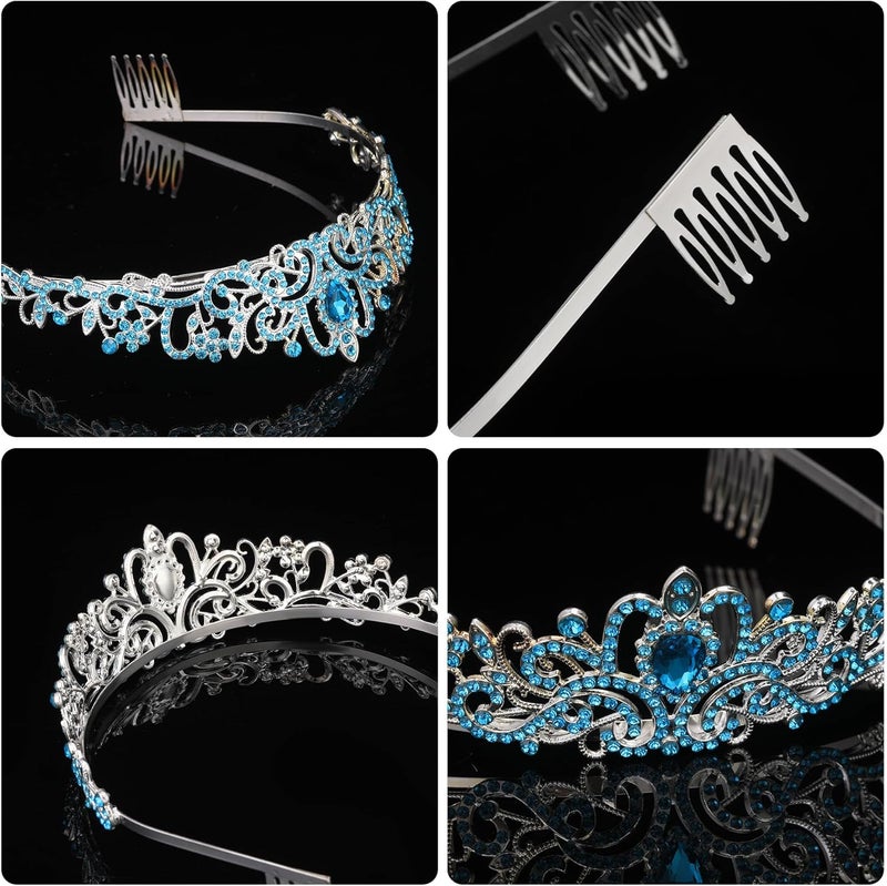 AXX Princess Crown for Women, Crystal Queen Tiaras for Girls Bridal Hair Accessories Gifts for Birthday Wedding Prom, Bridal Party, Pageant, Halloween Christmas Costume - Image 5
